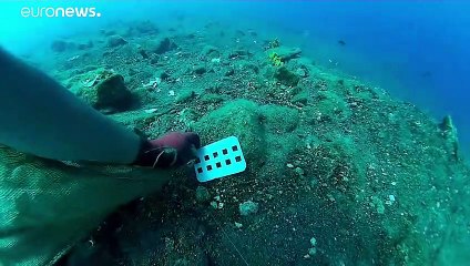 340 Kilo Müll: Santorin räumt unter Wasser auf