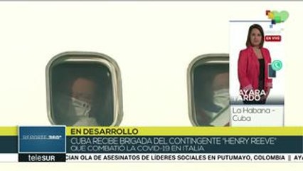 Bigada médica cubana que prestó servicios en Italia regresa a su país