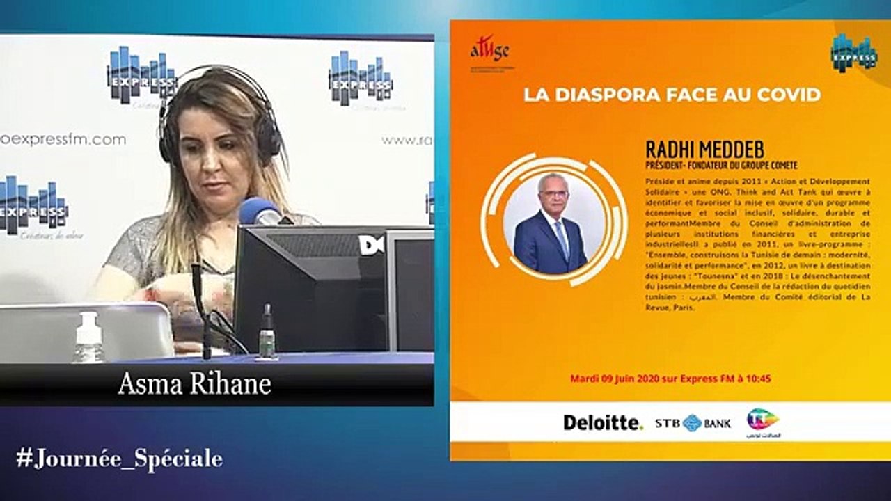Radhi MEDDEB parle de la diaspora tunisienne: Express FM le 9-06-2020