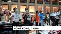 سالگرد اعتراض چند میلیون نفری هنگ کنگ در یک مرکز خرید