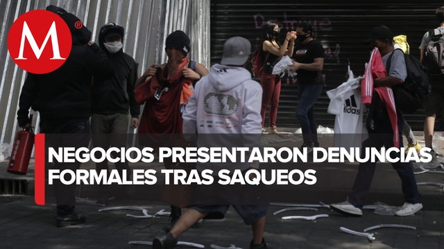 FGJ de CdMx investiga saqueos en marcha por Melanie