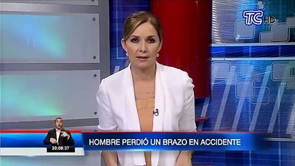 Un hombre perdió un brazo en accidente