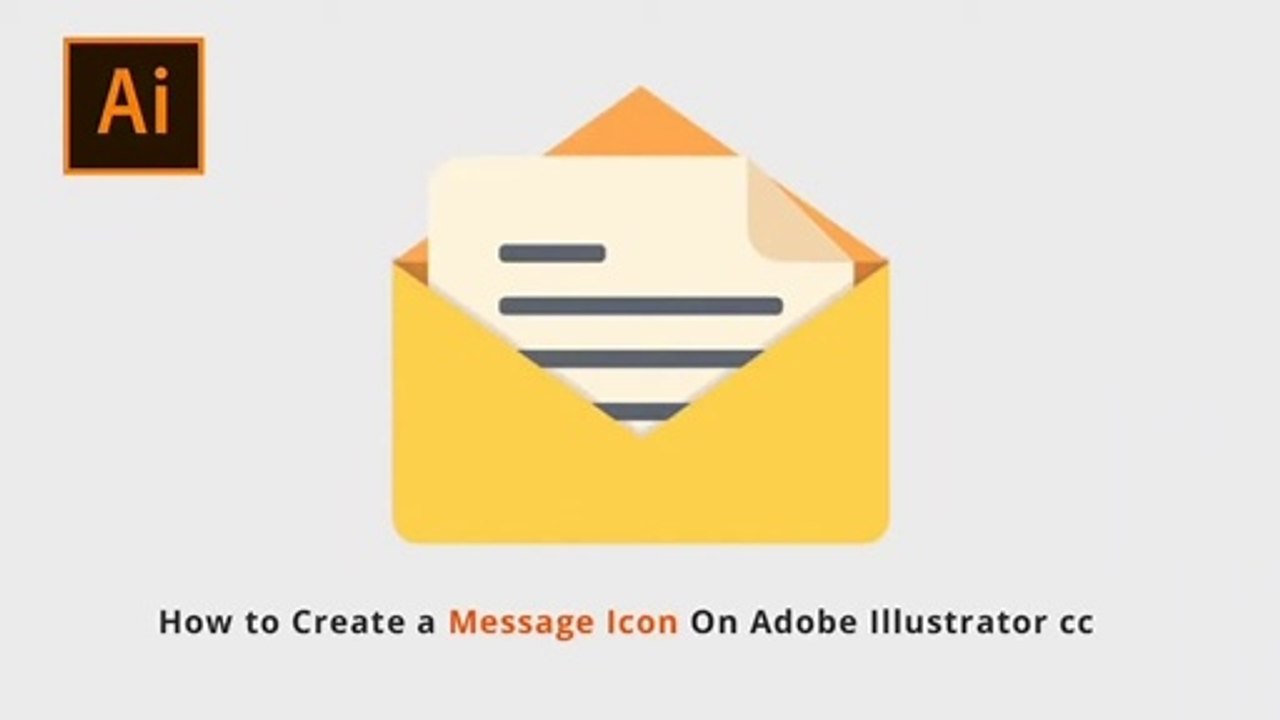 Adobe Illustrator: How to Create an Message icon in Adobe Illustrator cc