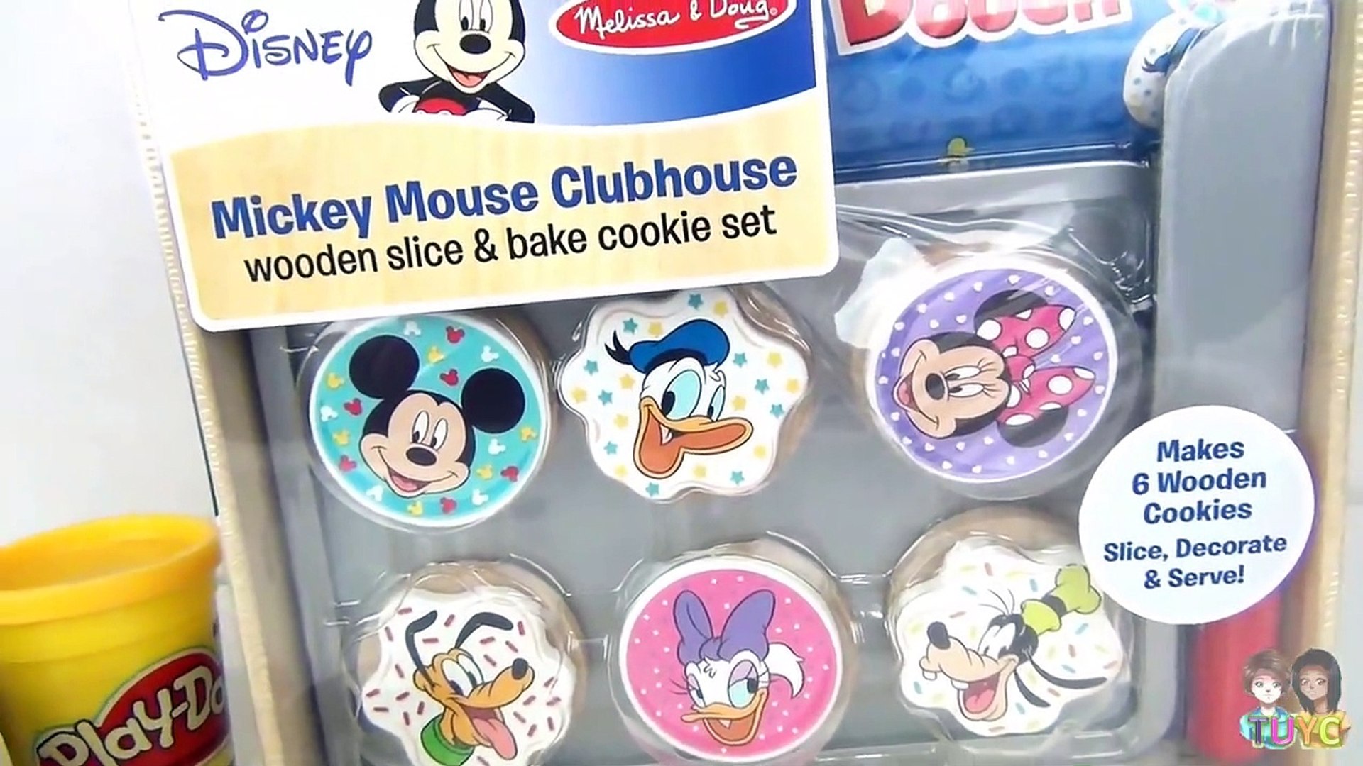 mickey mouse clubhouse wooden slice and bake cookie set