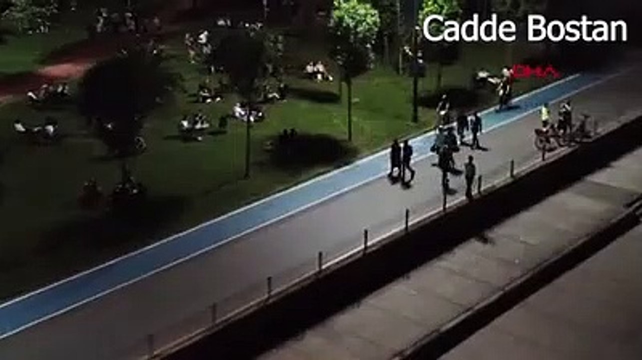 Havadan görüntü | Caddebostan ve Maçka Parkı'nda yoğun kalabalık