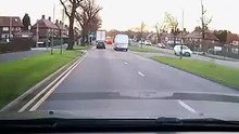 Kid runs into road