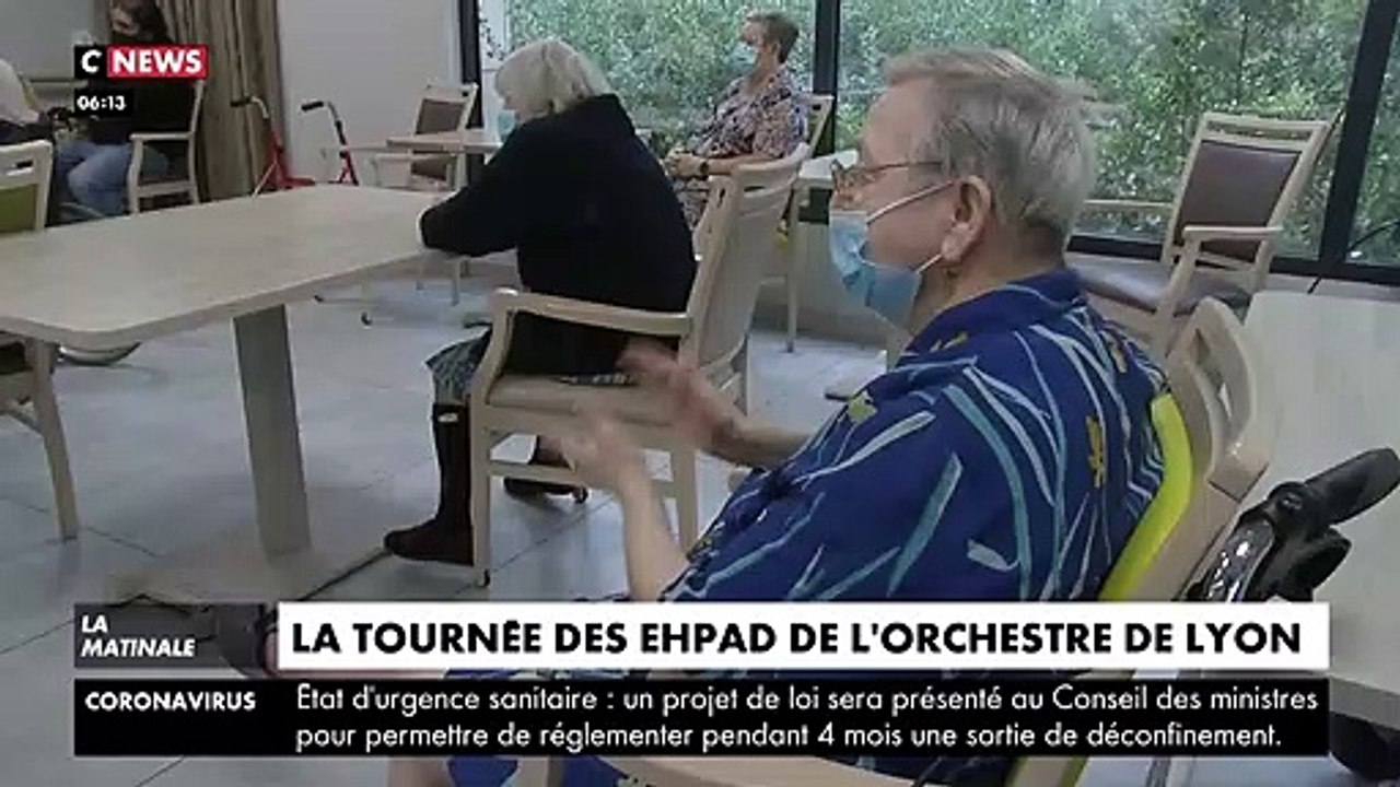 Les musiciens de l'Orchestre national de Lyon organisent des concerts dans les Ehpad pendant une heure - VIDEO