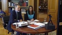 Videoconferencia de los Reyes Felipe y Letizia con El Corte Inglés