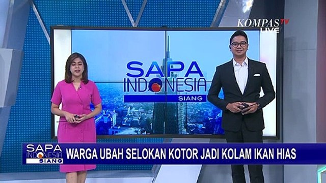 Menarik! Warga Sulap Selokan Bau Jadi Kolam Ikan Hias