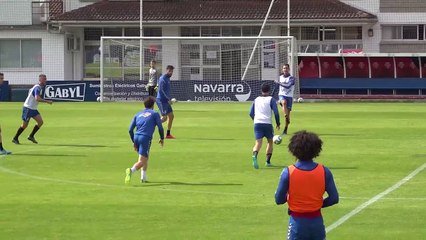 Entrenamiento de Osasuna en Tajonar a solo cuatro días de reiniciar la liga 2019-20