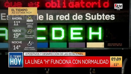 Subte: vuelve a funcionar la línea H, tras la desinfección