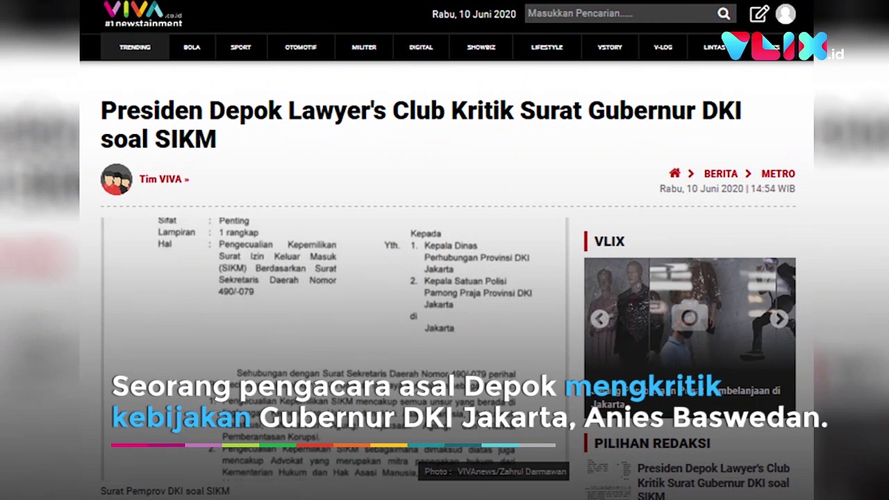 Presiden Depok Lawyer's Club Kritik Anies Baswedan