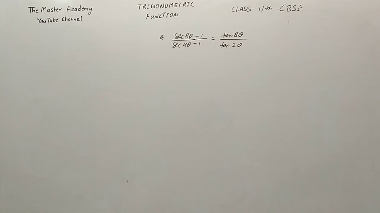 TRIGONOMETRIC FUNCTIONS CLASS-11th CBSE BOARD NCERT SOLUTIONS