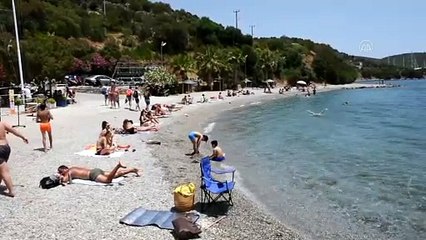 Dedeler, nineler ve torunlar sahillerde buluştu - MUĞLA