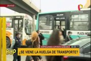 Transportistas anuncian paro indefinido desde mañana por no recibir subsidios del Ejecutivo