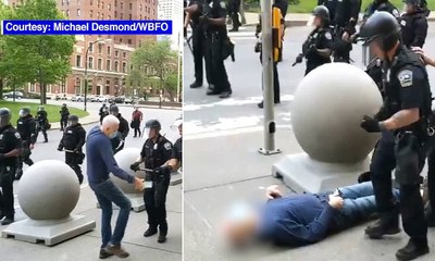 Trump claimed Buffalo protester knocked over by police is an “antifa provocateur”