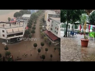Librazhdi kthehet në "liqen", reshjet e shiut përmbysin unazën dhe stadiumin e qytetit