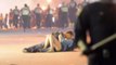 Is this couple kissing during the ongoing protests in the US?