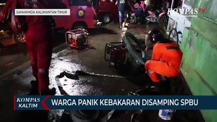 Warga Samarinda Panik Kebakaran Disamping SPBU