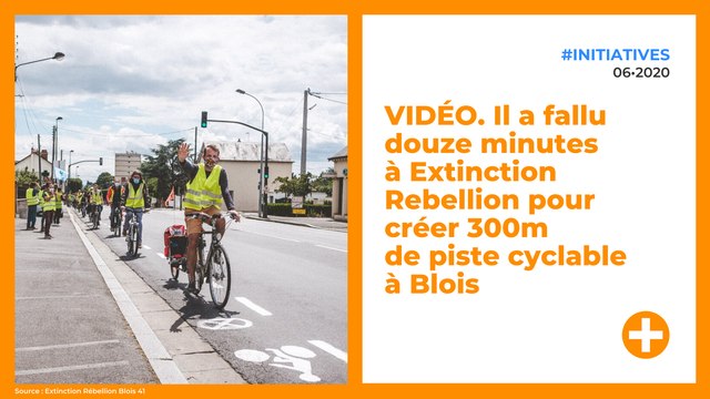 VIDÉO. Il a fallu douze minutes à Extinction Rebellion pour créer 300m de piste cyclable à Blois