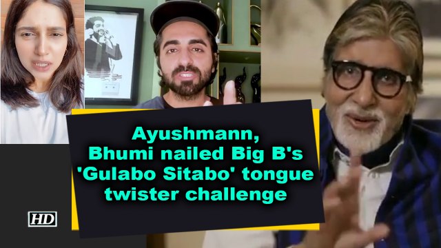 Ayushmann, Bhumi nailed Big B's 'Gulabo Sitabo' tongue twister challenge