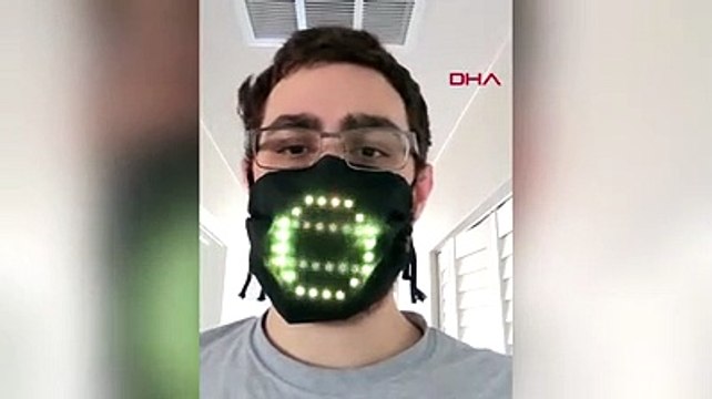 Sese duyarlı LED ışıklı maske tasarladı; konuşmayla aktifleşiyor