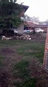 Bursa'nın Keles ilçesinden dolu yağışı görüntüleri