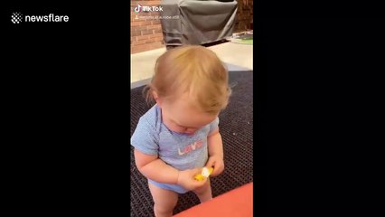 US baby refuses cuddles after learning the word 'no'