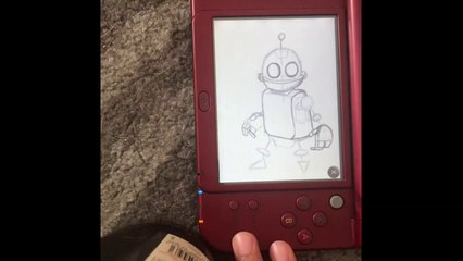 Clank (Ratchet & Clank) drawing | Art Academy: Lessons For Everyone! [Nintendo 3DS]