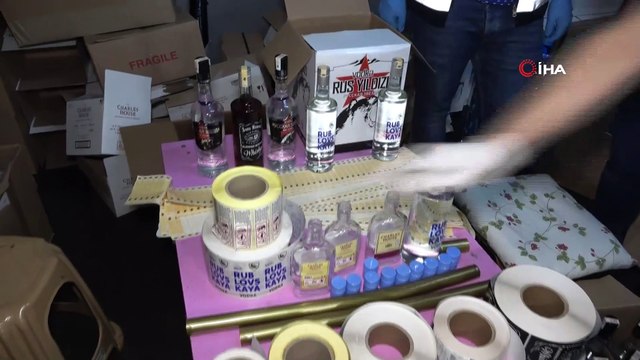 Pendik’te sahte içki operasyonu: 10 bin şişe sahte içki ele geçirildi