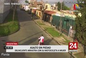 Argentina: ladrón arrastró varios metros a mujer que se le enganchó el cabello en moto