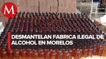 Aseguran fábrica clandestina de bebidas alcohólicas en Morelos