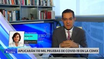 CDMX aplicará 110 mil pruebas de COVID-19