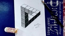 How to draw impossible triangle | 3d Drawing | How to draw 3d Triangle
