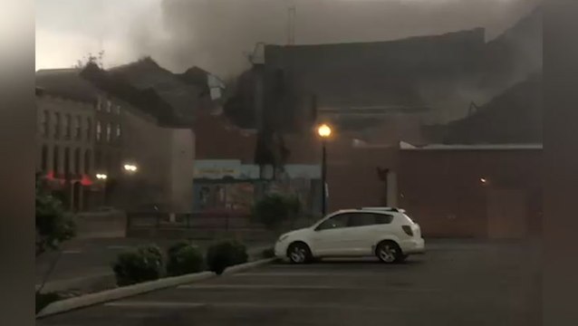 Theater roof blown off in high winds