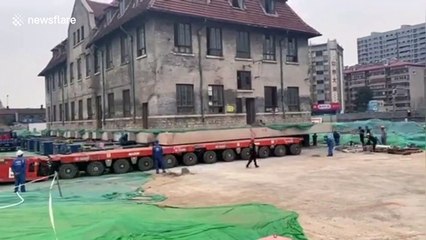 Chinese city relocates 100-year-old nunnery using self-propelled modular transporters