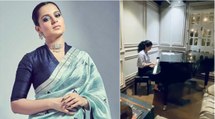 Kangana Ranaut plays piano in her Manali home