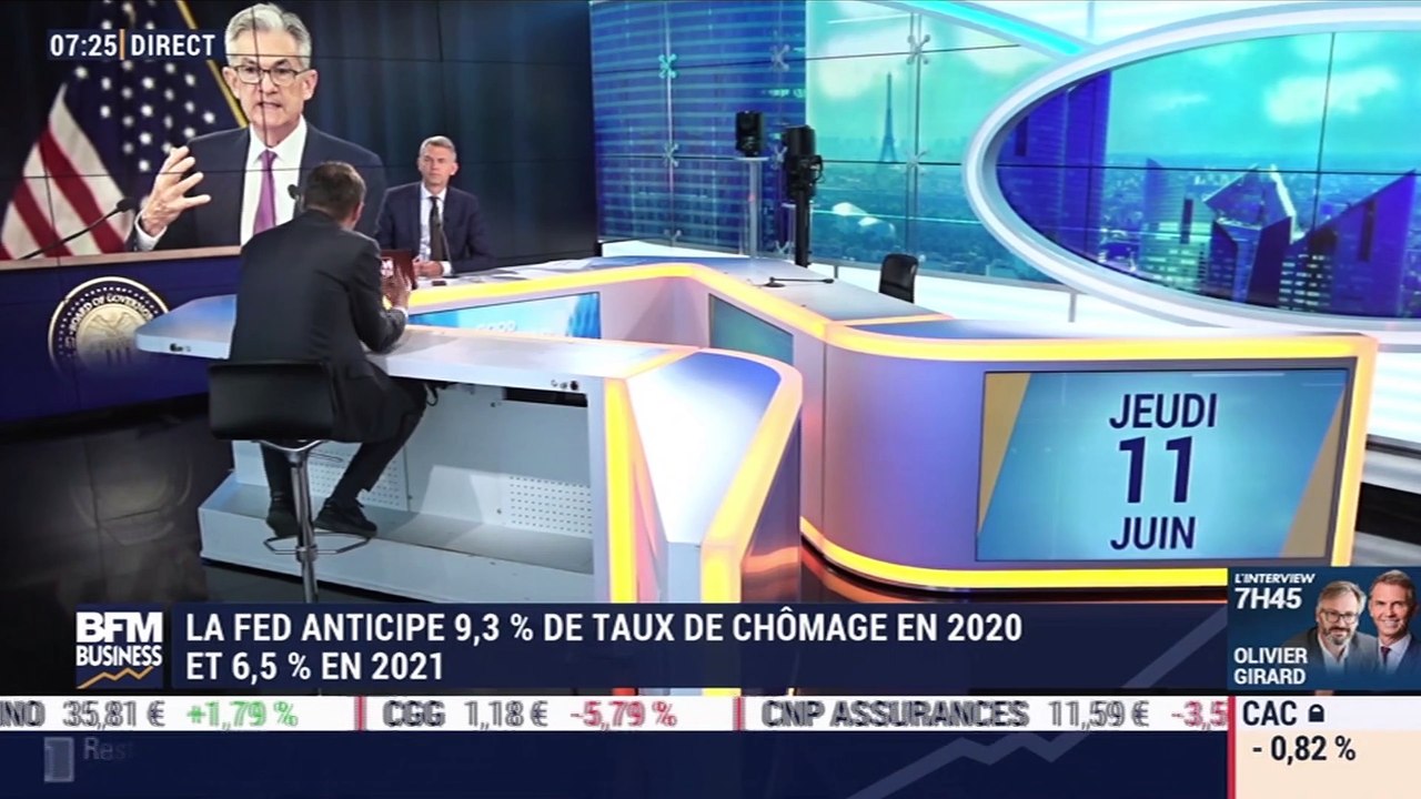 Wilfried Galand (Montpensier Finance): La Fed anticipe 9,3% de taux de chômage en 2020 et 6,5% en 2021 - 11/06