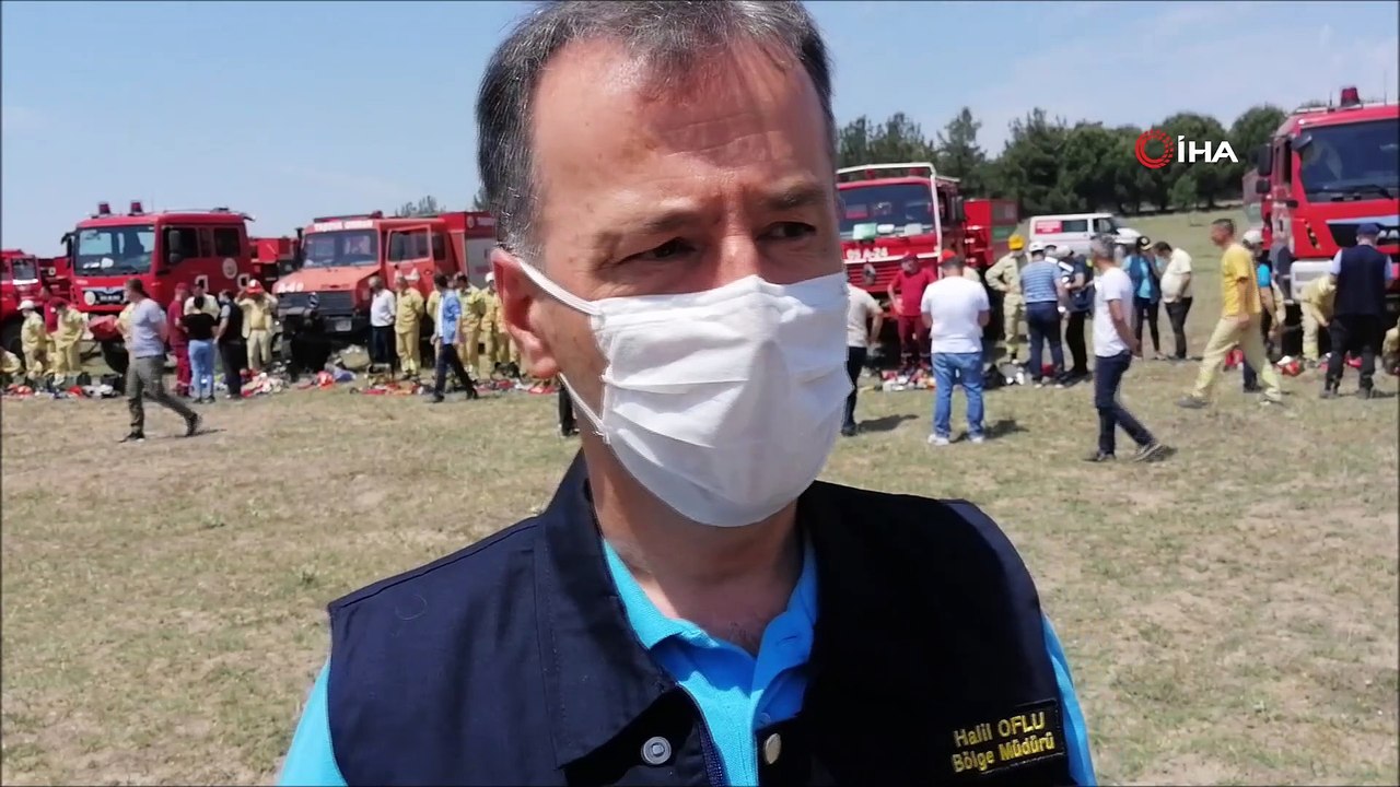 Ormancılardan nefes kesen yarışma...Yangına en hızlı müdahale için yarıştılar
