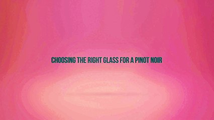 Choisir le bon verre pour un pinot noir