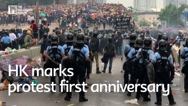 Anti-government protest in Hong Kong marks first anniversary