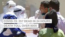 देश में आठ हज़ार से ज़्यादा लोगों की कोरोना से मौत, 24 घंटे में कोरोना ने 357 मौतें