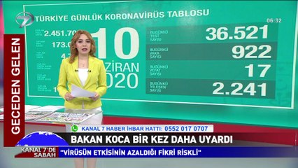 Kanal 7'de Sabah - 11 Haziran 2020