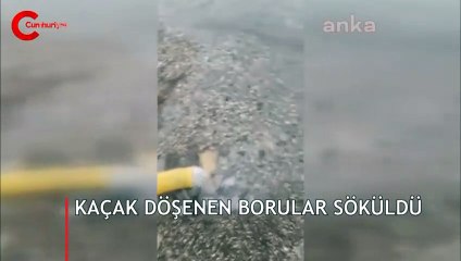 Sezen Aksu'nun villasından denize kaçak döşenen borular söküldü