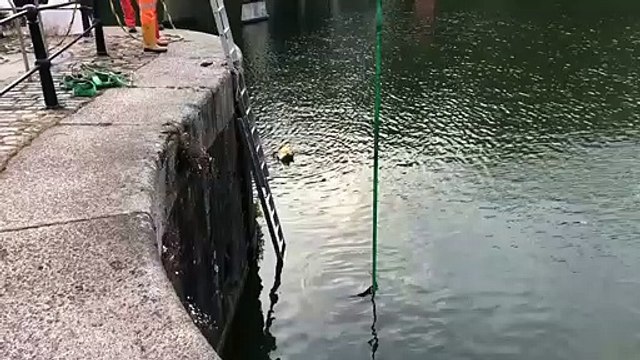 Toppled Colston statue recovered from Bristol Harbour