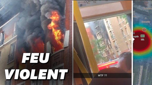 Les images d'un violent incendie à Paris, porte d'Orléans