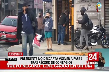 Argentina: presidente reconoció que deberían volver a fase 1 tras reportar más de mil casos en 24 horas