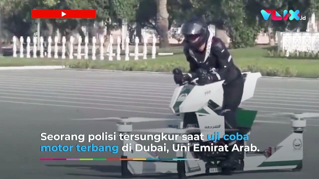 Uji Coba Motor Terbang, Polisi Dubai Hantam Aspal