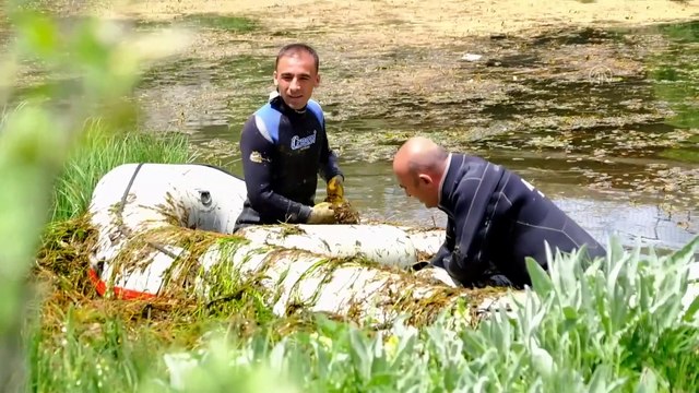 Balık adamlar Dipsiz Göl'ü temizledi - SİVAS