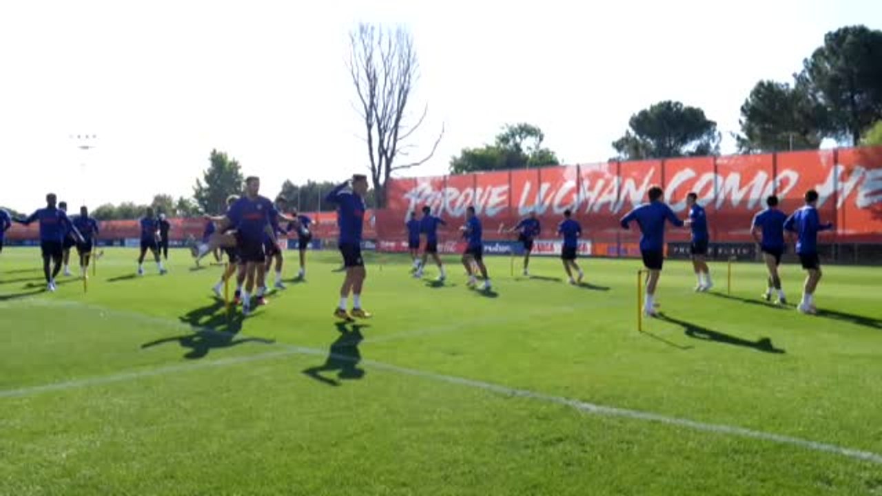 El Atlético continúa con su preparación ante el inminente retorno de la competición
